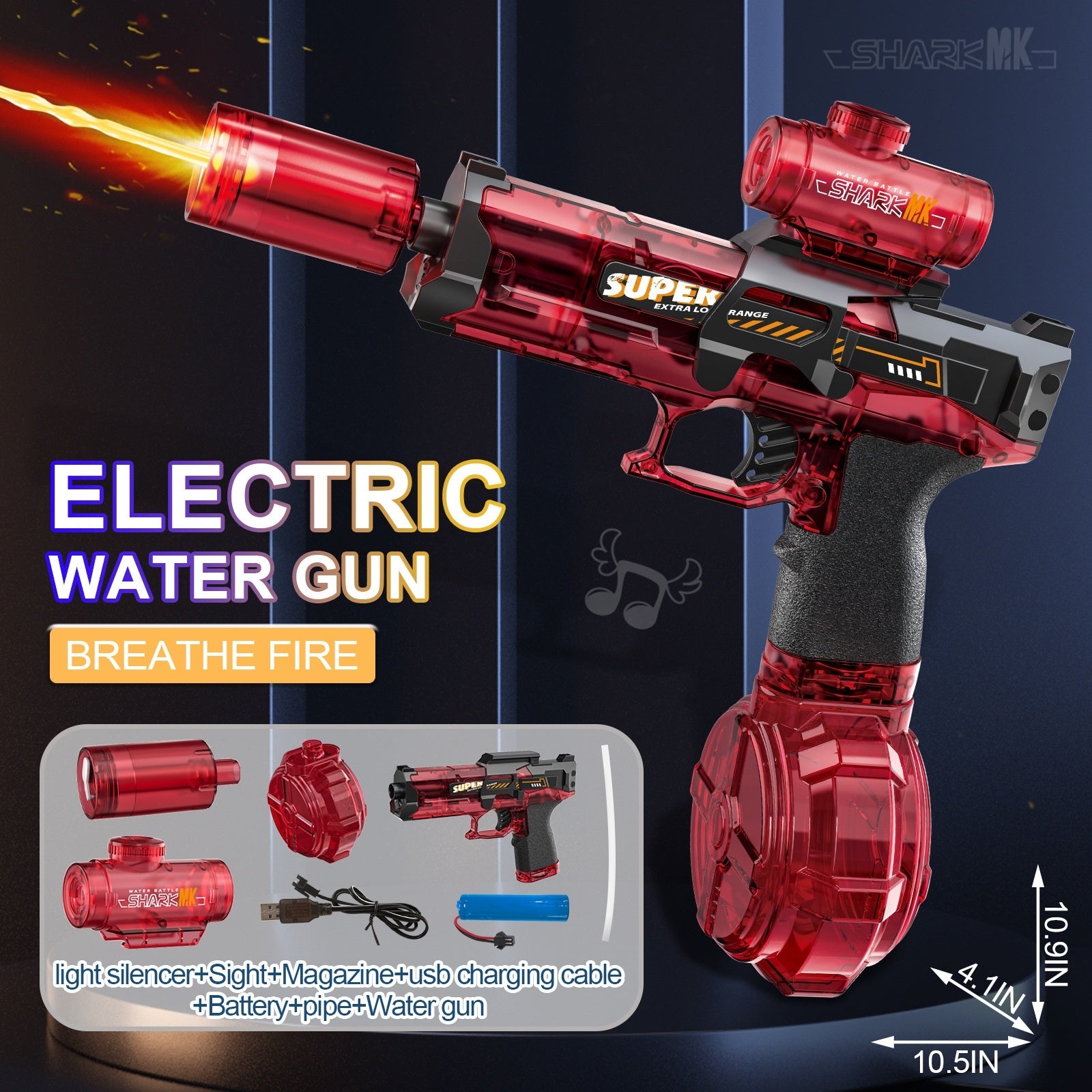 Pistola LED Roja